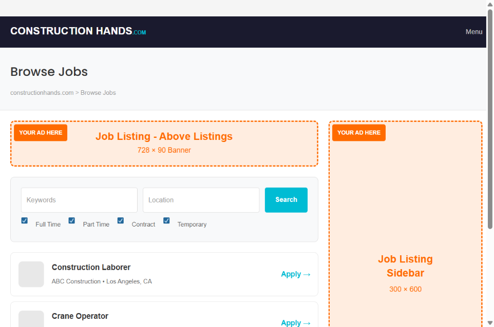 Job Listing Sidebar